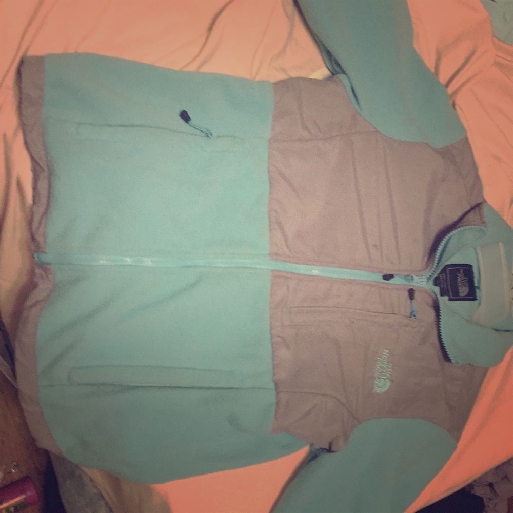 North face (S)kids girls jacket blue gray